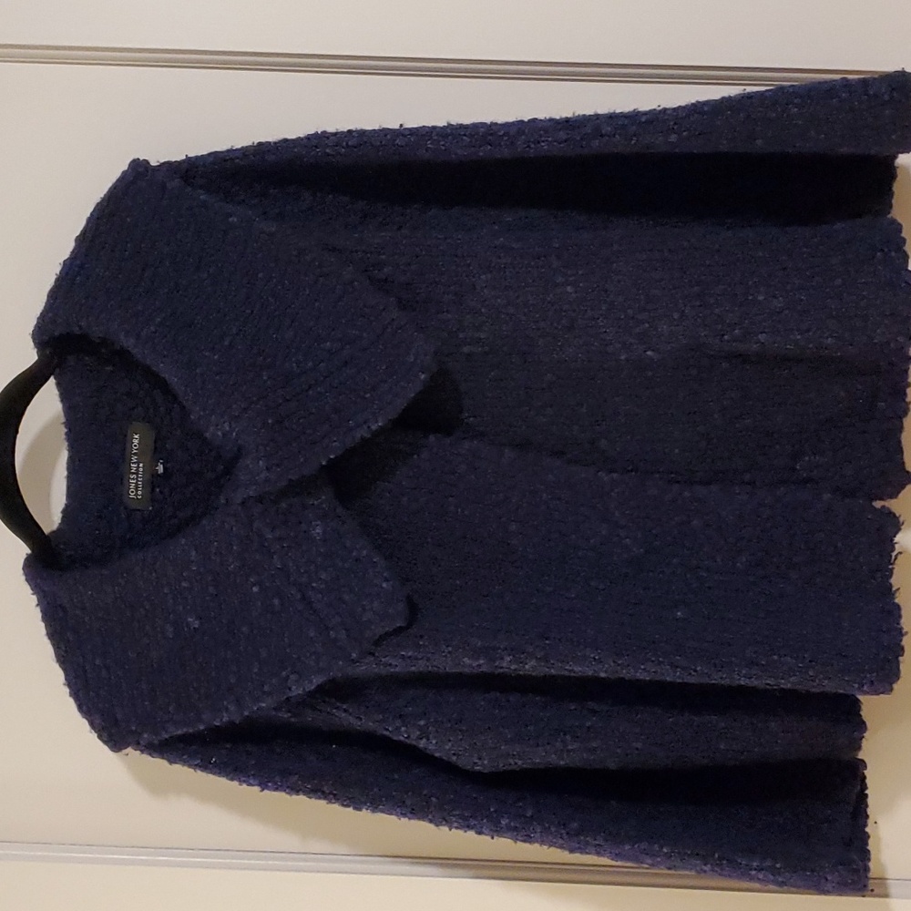 JONES NEW YORK Wide Collar Open Front Sweater - Picture 2 of 7